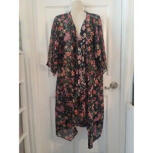 Lularoe Shirley Cover Up Size M Mulicolor A Lined In The Front